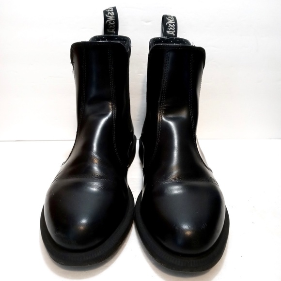 Doc Martens Flora Chelsea Black Leather Boots - Women's Size US 8 / UK 6 - Picture 6 of 12
